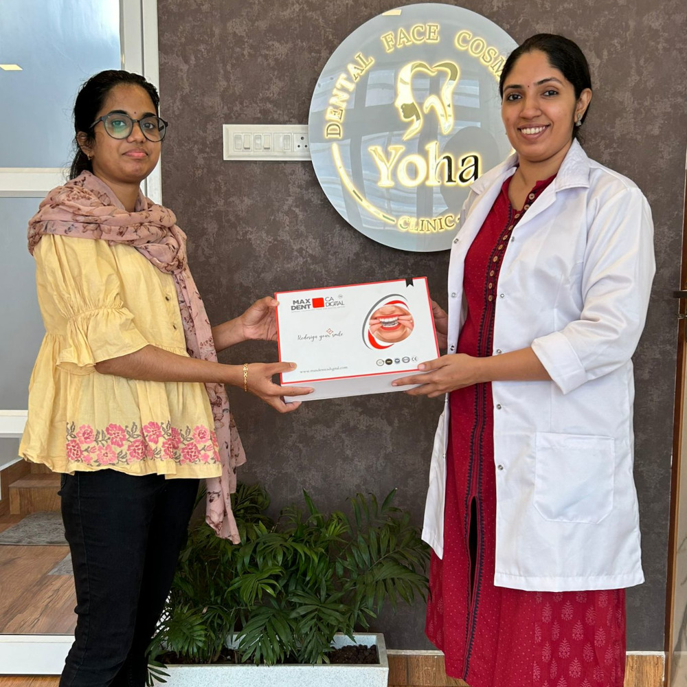 Clear aligner treatment demonstration at Yoha Dental Clinic